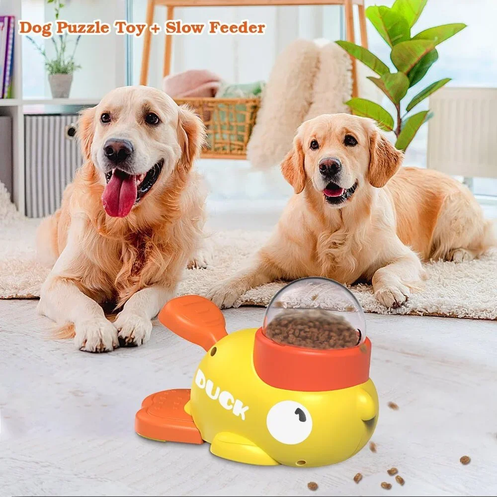 Durable Duck-Shaped Dog Slow Feeder Puzzle Toy(1 Pack)